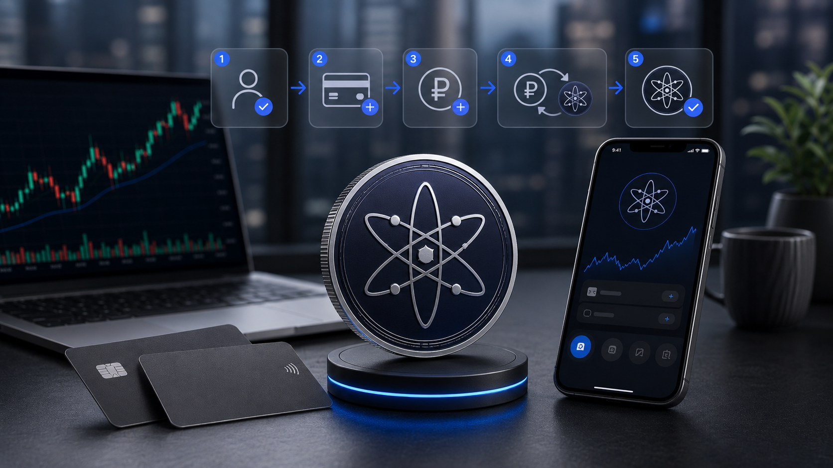 Как купить Cosmos (ATOM) в России в 2026: пошагово